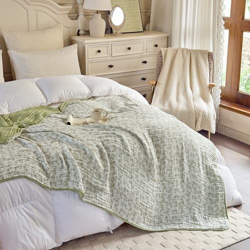 Muslin Swaddle Blankets for Girls Boys 100% Cotton Crib Blanket Lightweight Soft Breathable and Skin Friendly Receiving Bl...