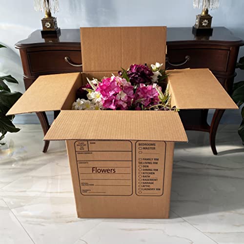 Uboxes Moving Boxes with Handles, 10 Premium Large, 18 x 18 x 24, Brown, BOXINDSLAR10