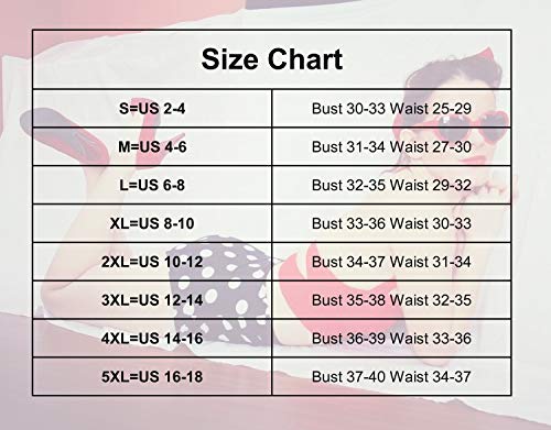 CHERRY CAT Womens Vintage Retro Polka High Waisted Underwire Bikini Two Piece Swimsuits
