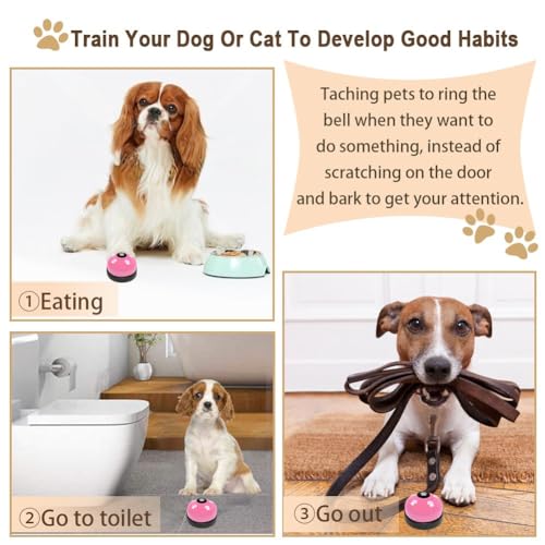 KEXIAVA 2 Pack Dog Door Bells Dog Doorbell to go Outside Puppy Train Bell for Dogs to Ring to go Potty Puppy Toilet Traini...