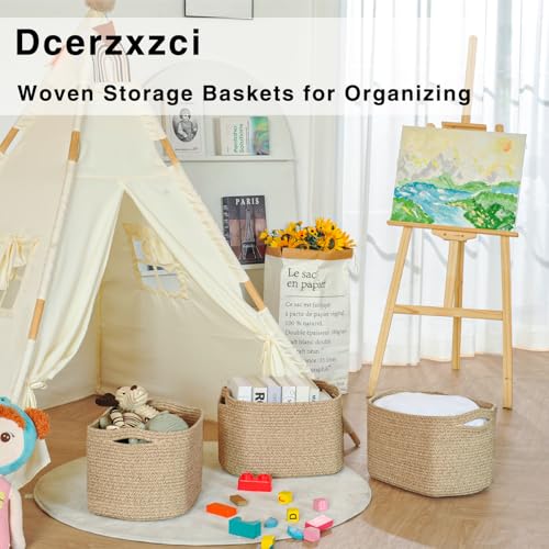 Dcerzxzci Storage Baskets for Organizing Shelves, Woven Cotton Rope Basket for Storage, Dog Toy Baskets Storage Kids, Cute...