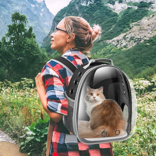 Cat Carrier Backpack, Pet Carrier Backpack Front Pack for Small Medium Cat Puppy Dog Carrier Backpack Bag Space Capsule, P...