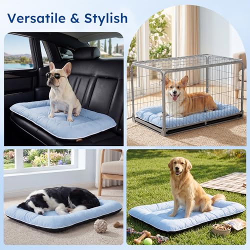 ZOMISA Cooling Dog Bed Q-MAX >0.5, Cooling Crate Mat for Extra Large Dogs, Cold Kennel Pad with Chill Breathable Washable ...
