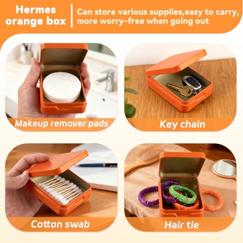 NEETUE 4PCS Portable Travel Cotton Pad Holder & Small Makeup Sponge Storage Box, Bathroom Vanity Canisters Organizer for F...