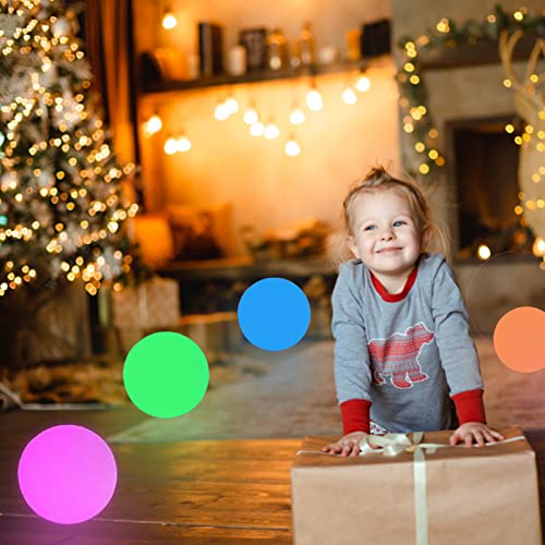 Censinda LED Glowing Ball Light, 8-Inch Cordless 16 Color Changing and 4 Light Modes Kids Night Light, Rechargeable & Dimm...