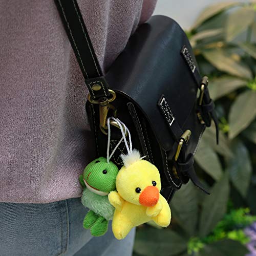 32 Piece Mini Plush Animal Toy Set, Cute Small Animals Plush Keychain Decoration for Themed Parties, Kindergarten Gift, Te...
