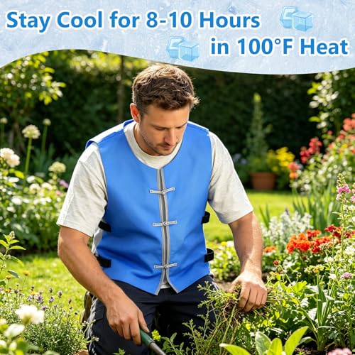 Loxiia Evaporative Cooling Vest for Men & Women, Water-Activated Cooling Vest for Hot Weather