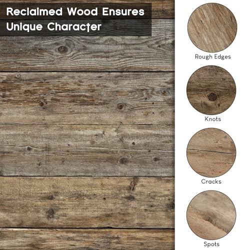 NWDCLF Rustic 8x10 Picture Frame, Reclaimed Barnwood Photo Frame with Real Glass, Distressed Natural Wood Frame for Wall a...