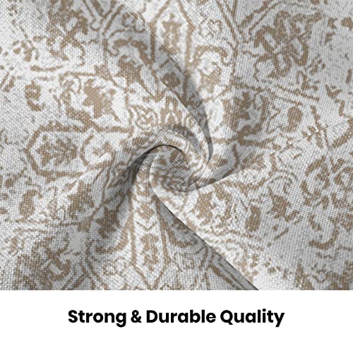 AEIOAE Boho Pillow Covers 20x20 Inch Set of 2,Carpet Pattern Throw Pillows Case,Brown Beige White Ethnic Design Outdoor De...