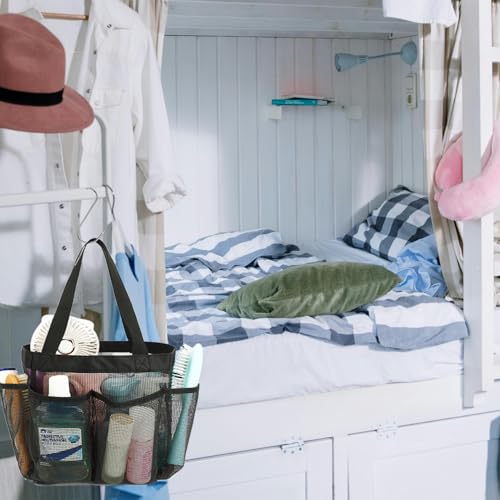 Fammart Mesh Shower Caddy Portable for College Dorm Room Essentials, 8-Pocket Large Shower Basket Tote Bag with 2 Handles ...