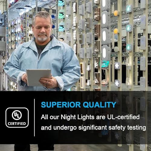 GE SleepLite Jewel LED Night Light, Plug-in, Always on, Amber, UL-Certified, Energy Efficient, Ideal Nightlight for Bedroo...