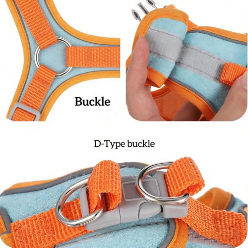 Escape-Proof Cat Harness and Leash Set, Soft Breathable Mesh Vest Style Cat Harness, Adjustable Step-in Cat Harness for Wa...