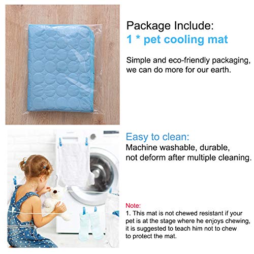 Coppthinktu Cooling Mat for Dogs Summer Dog Pad for Small Medium Large Dogs Cats, Pet Ice Silk Blankets Sleeping Mat, Outd...