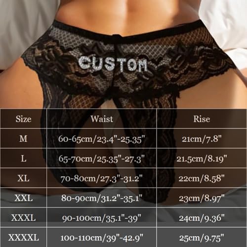ToKuaigo Custom Thongs - Personalized Underwear with Name, Personalized Gifts, Customized DADDY Thongs Funny Name Panties