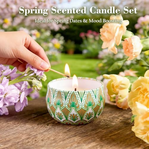 Scented Candle Gift Set - 12 Pack Candles for Home Scented, 300-Hour Long-Lasting Soy Wax Aromatherapy Candles with Lead-F...