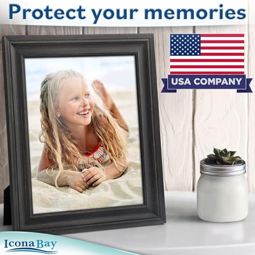 Icona Bay 5x7 Picture Frame Heat Strengthened Glass Replacement (5 x 7, 2 Pack) Replacement Glass for 5 by 7 Photo Frame, ...