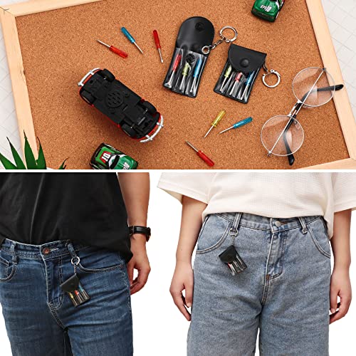 Jutom 110 Set Mini Screwdriver Keychain Set Bulk Includes 3 Mini Screwdrivers in a Portable Pouch with Snap with Hook Bulk...