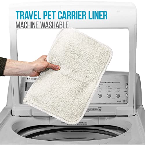 Sherpa Replacement Liners for Travel Pet Carriers - Soft Absorbent Cat & Dog Kennel Pad with Waterproof Backing, Machine W...