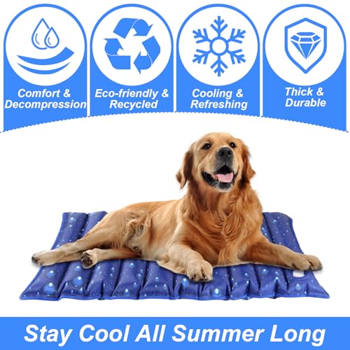 Wensdr Dog Cooling Mat, 35.4" x 18.9", Cooling Mat for Dogs and Cats, Suitable for All Types of Pets, Durable Cooler Fabri...