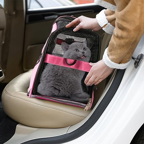 Sweetude 4 Pcs Cat Carrier Soft-Sided Pet Carrying Bag for Cat Under 13 Lbs, 16.9 x 11x 7.5 Inch, Portable Foldable Comfor...