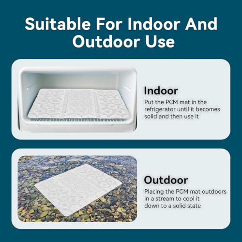 PCM Cooling Pad, No-Condensation Cold Pack for Hip, Back - Cooling Pad for Bed, Cooling Seat Cushion, Cooling Mat 16 X 11....