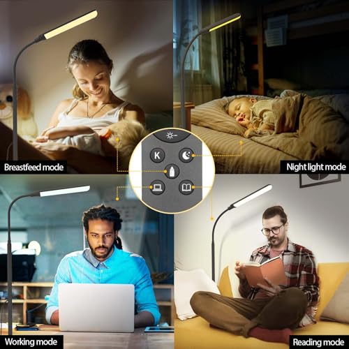 Aisutha LED Floor Lamp, 18W Super Bright Floor Lamp for Living Room, Adjustable Stepless Colors & Brightness Standing Lam...