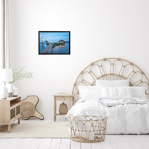 JCJMY 10x13 Picture Frame Black for Wall Hanging, Wall Mounting Horizontally or Vertically, 10 x 13 Wall Gallery Poster Ph...