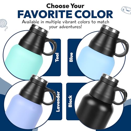 WRTZ Portable Dog Water Bottle with 2 Removable Water Bowls for Dogs – Leak-Proof Insulated Stainless Steel Dog Water Bott...