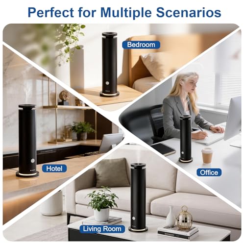 NoxLumina Waterless Scent Diffuser Starter Kit with 5 Essential Oils, Luxury Hotel-Class 1500 Sq Ft Coverage Aromatherapy ...