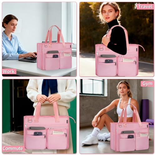 ANILD Large Tote Bag for Women, Travel Shoulder Bag Utility Handbag with Multiple Pockets for Gym, Work, Travel