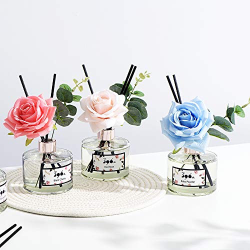 396 st. Rose Flower Reed Diffuser, Red Rose, 200ml(6.7oz) / Reed Diffuser Sets, Home Fragrance, Scented Oils, Home & Bathr...