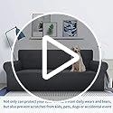 MAXIJIN Stretch Loveseat Sofa Slipcovers 1 Piece Love Seat Couch Covers for 2 Cushion Couch Non Slip Sofa Cover Washable D...
