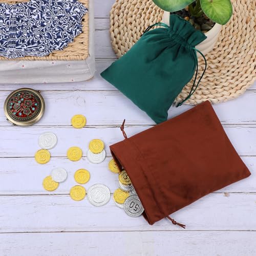Yuomeaz 4 Pcs Velvet Gift Bag with Drawstring, 8 X 6 Inch Soft Velvet Pouch, Felt Velvets Drawstring Bag for Jewelry Brace...