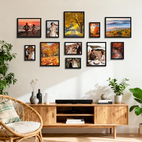 Wtrgas 4x6 Picture Frames Set of 10 for Displaying 4 x 6 Photos, Multi 4x6 Frames Collage for Wall or Tabletop, Horizontal...