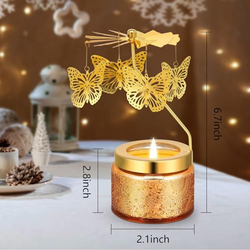 Kunrsug Butterfly Rotating Scented Candles Gift Set for Birthdays, Christmas, Thanksgiving, or As A Unique Present for You...