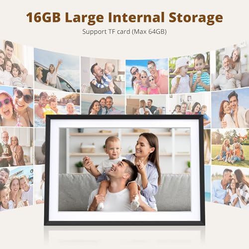Dragon Touch 10.1'' WIFI Digital Picture Frame - 1280*800 HD IPS Touch Screen Digital Photo Frame Display, Auto-Rotate, Sh...