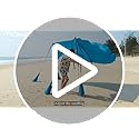 MoKo Beach Shade Canopy, 100 Sq.Ft. Wind-Supported Sunshade Sail for 4-6 People, Lightweight Easy Setup Beach Tent with UP...