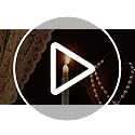 Conelist 3 Pcs First Holy Communion Candle Set for Girls Baptism Taper Candle with Rosary Beads Catholic Necklace Satin Gl...