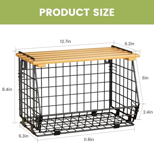 GGIU Wire Fruit Basket for Kitchen Storage: Hanging and Counter Basket for Vegetable Produce - Potato and Onion Storage fo...