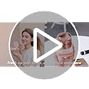 Gaiatop Mini Neck Fan, Rechargeable Handheld Desk Use, LED Power Display 3 Speed 360°Rotate Mirror for Lash Makeup, Cute C...