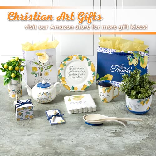 Christian Art Gifts Large Landscape Inspirational Scripture Gift Bag, Tag & Tissue Wrapping Paper Set for Women: Give Than...