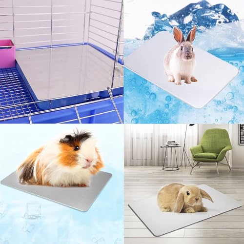 KABASI Rabbit Cooling Pad, Hamster Cool Plate Ice Bed, Pet Cooling Mat for Bunny Puppy Kitten Guinea Pig Cat & Other Small...