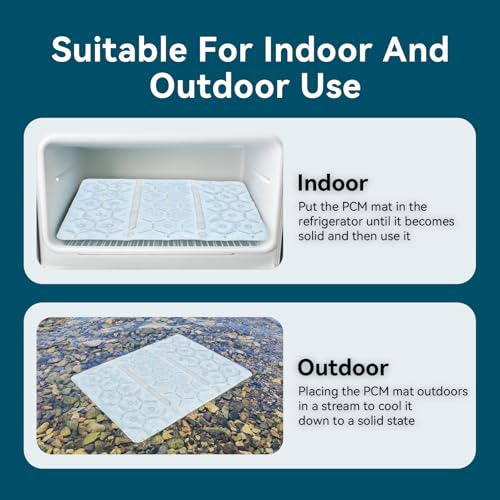 PCM Cooling Pad, No-Condensation Cold Pack for Hip, Back - Cooling Pad for Bed, Cooling Seat Cushion, Cooling Mat 16 X 11....