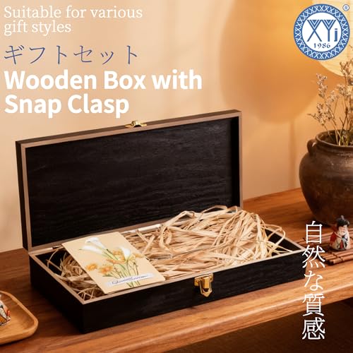 XYJ Wood Storage Box Rectangular Solid Wood Gift Box Keepsake Boxes Storage Bins with Lid For Knives Case Locker Organizer...