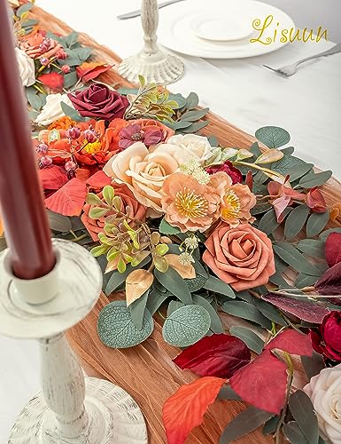 Lisuun 9FT Wedding Arch Flower Garland, Handmade Wedding Table Decorations,Head Table Floral Decor for Noble and Charming ...
