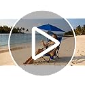 EMERIT Low Beach Chairs for Adults with Removable UPF 50+ Umbrella, Lightweight Folding Backpack Camping Chair with Cup Ho...