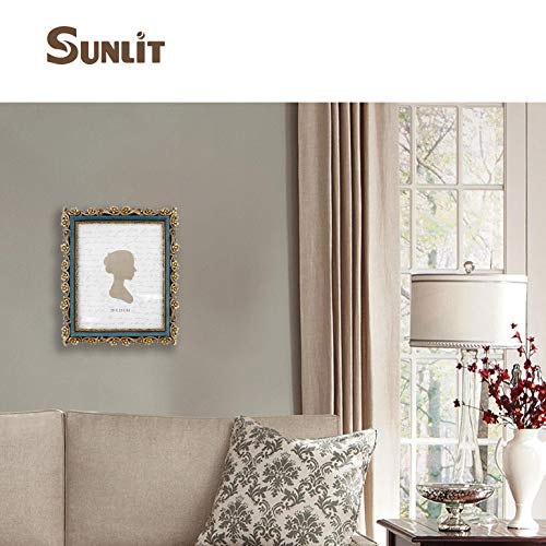 Sunlit Vintage Picture Frame 8x10 Inch, Luxury Antique Photo Frames with Glass Front, Photo Display, Tabletop Wall Hangin...