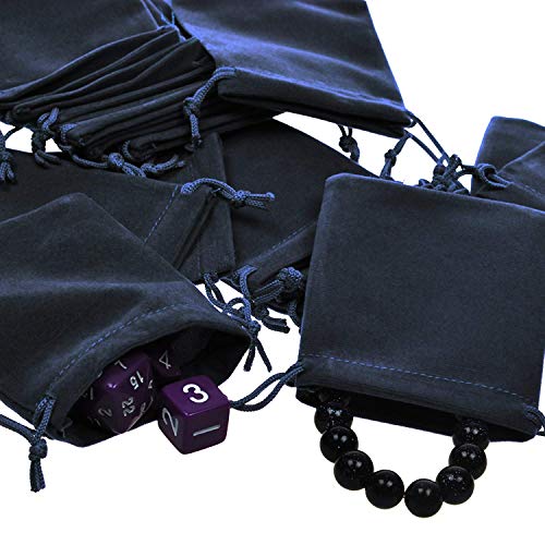 JIAKAI 30pcs Velvet Double Drawstring Cloth Bag.Jewelry Drawstring Pouches for Small Jewelry Bracelet/Headphones Bag/Bead...