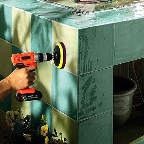 Power Scrubber Pads Drill Attachment, GOH DODD 26 Pieces 4 Inch Headlight Restoration Kit Drill Brush Scouring Cleaning Pa...