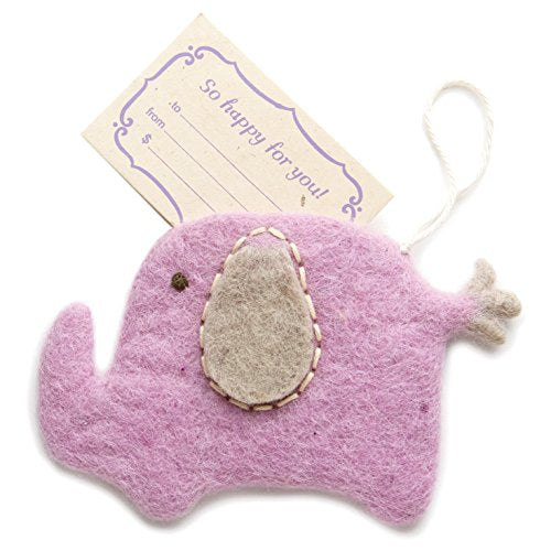 Amazon Hallmark Gift Card or Money Holder: Felt Elephant Pouch